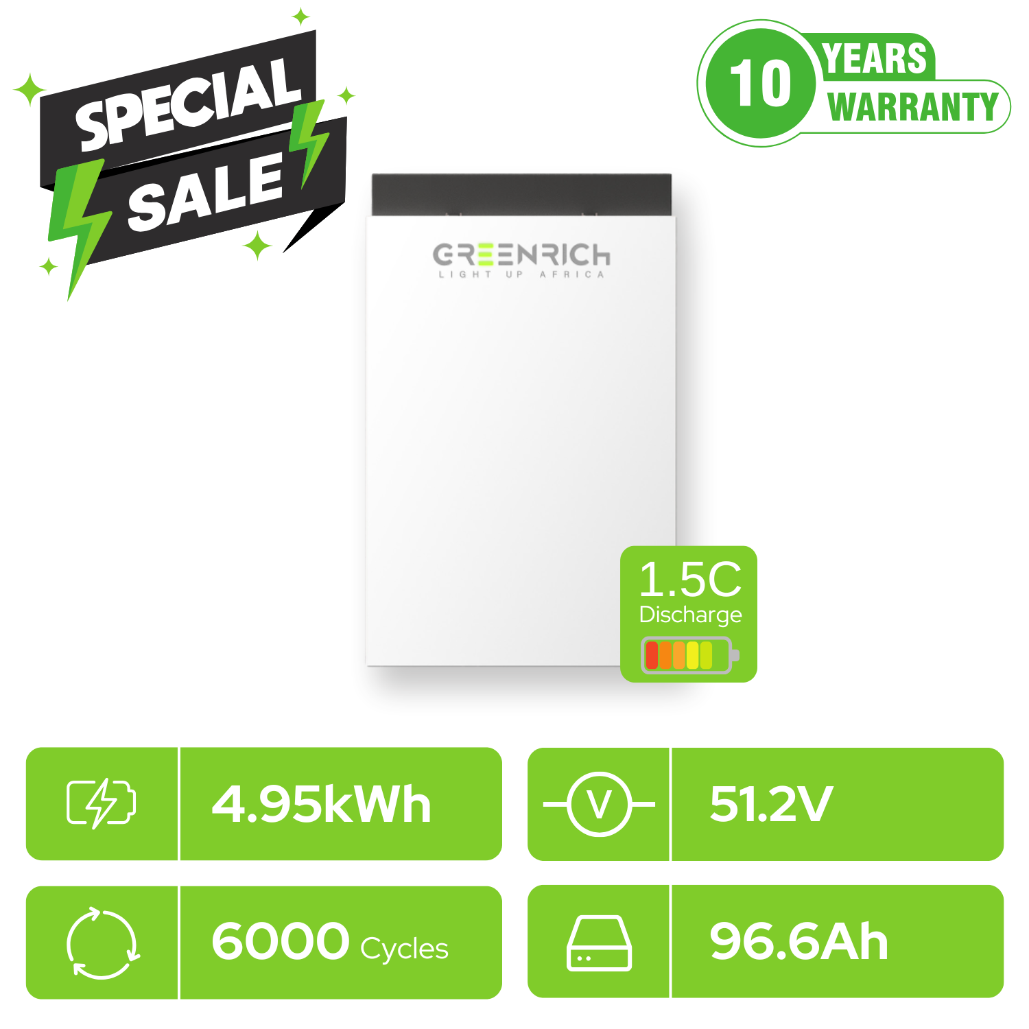 Greenrich WM5000 4.95kWh Battery