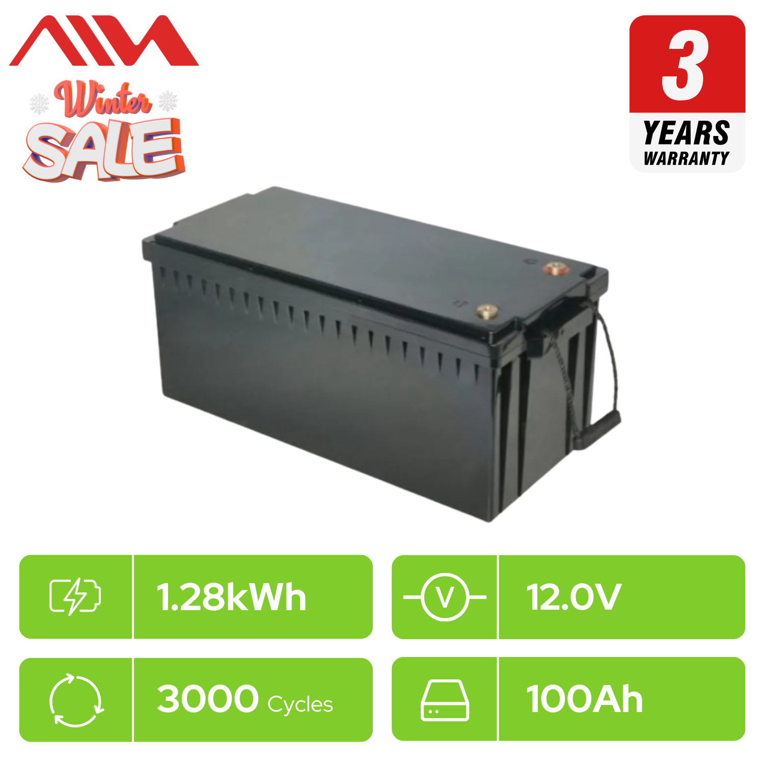 SUNNEW 12V SNR 1,28KWH Battery